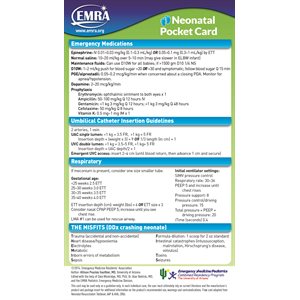 EMRA Neonatal Pediatric Card