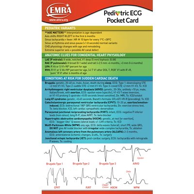EMRA Pediatric ECG Card